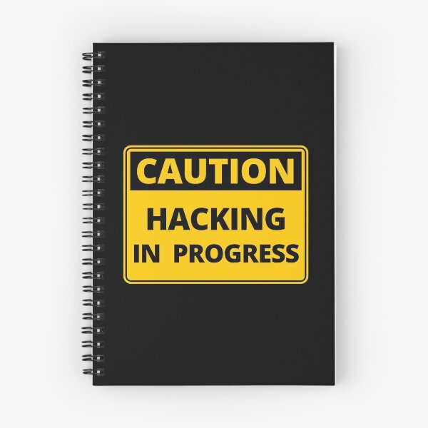Item preview, Funny Caution Sign - Hacking in Progress designed and sold by thehappylamb.