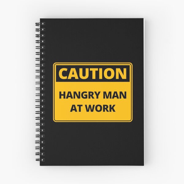 Item preview, Funny Caution Sign - Hangry Man at Work designed and sold by thehappylamb.