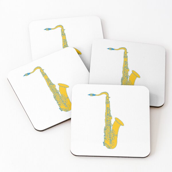 Item preview, Blue and Gold Saxophone designed and sold by Rocket-To-Pluto.