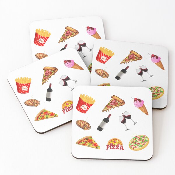 Item preview, Pizza, Wine, Ice Cream and French Fries Set Designs Value Pack designed and sold by Ilana Khoshsima.