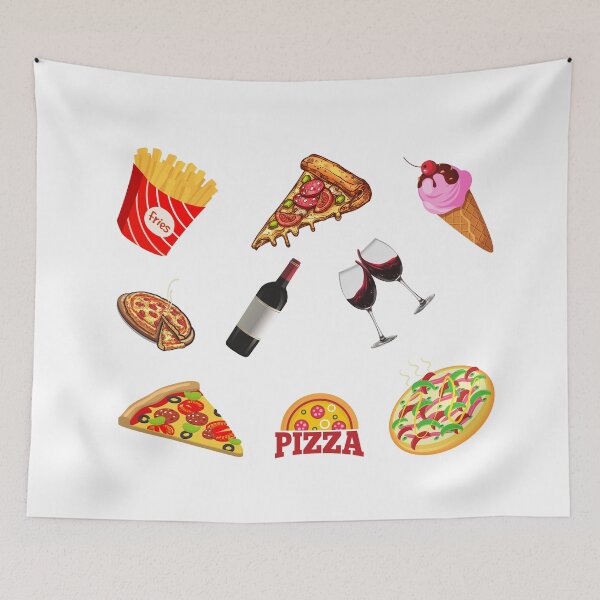 Item preview, Pizza, Wine, Ice Cream and French Fries Set Designs Value Pack designed and sold by Ilana Khoshsima.