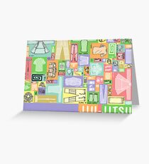 Jiu-Jitsu Gear Layout Greeting Card