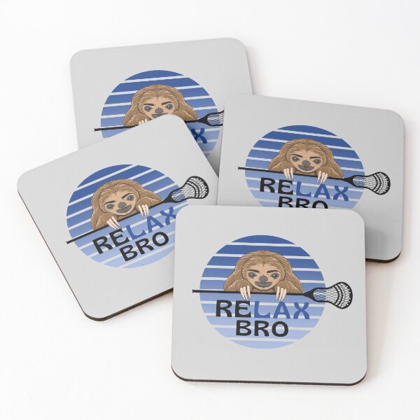 Item preview, Relax Bro Sloth Lacrosse - Funny Sloth Lacrosse - Retro Lax Gifts designed and sold by FOGODesigns.
