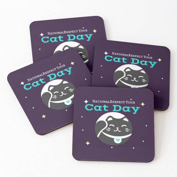 Item preview, March 28, National Respect Your Cat Day minimal designed and sold by BonBoMochiBall.