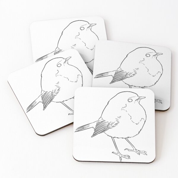 Item preview, Little robin bird lineart designed and sold by TheWaterBirds.