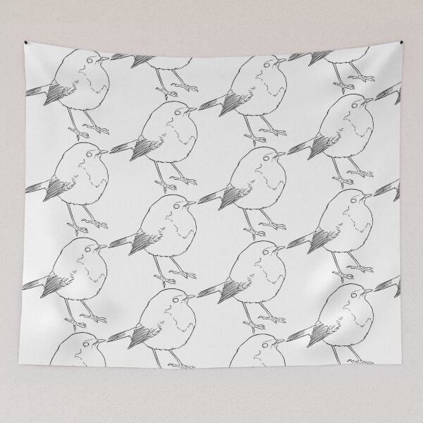 Item preview, Little robin bird lineart designed and sold by TheWaterBirds.