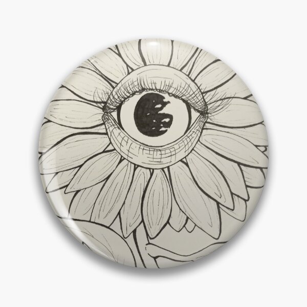 Item preview, Trippy Psychedelic Sunflower Eye designed and sold by Korokokiri.