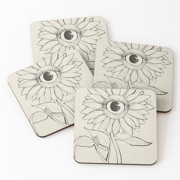 Item preview, Trippy Psychedelic Sunflower Eye designed and sold by Korokokiri.