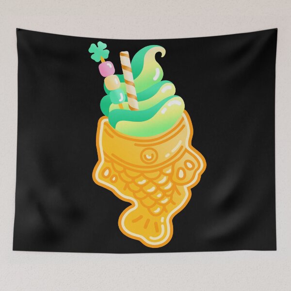 Item preview, Taiyaki Clover Ice Cream - Japanese Sweets - Kawaii Food designed and sold by Nossikko.