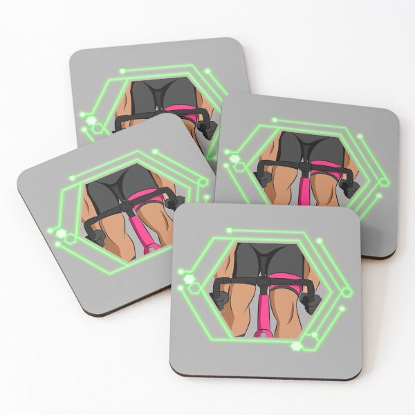 Item preview, Crit Cyclist Pink Bike Front Neon Style designed and sold by RabeDesigns.