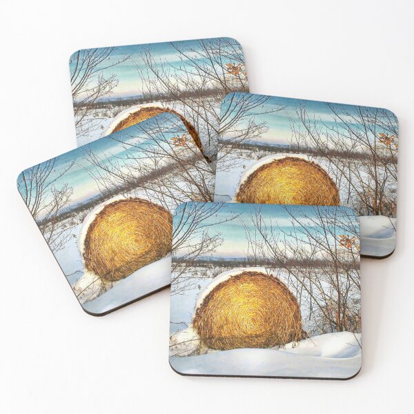 Item preview, Hay bale forgotten in the snow designed and sold by Dejan Travica.