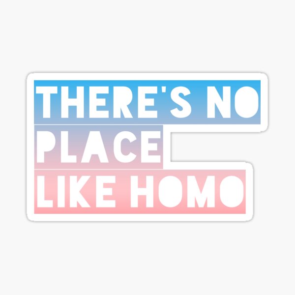 LGBTQAI Pride Season First Release | There's No Place Like Homo Blue Pink Sticker