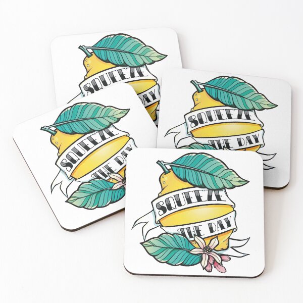 Item preview, Squeeze the Day, Lemon and blossom tattoo design designed and sold by Wendy Bazuta.