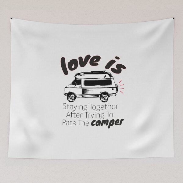 Item preview,  Funny Traveling Couple Gift,Love is Staying Together After Parking the Camper,funny backpackers lovers birthday gift designed and sold by Rassitni.