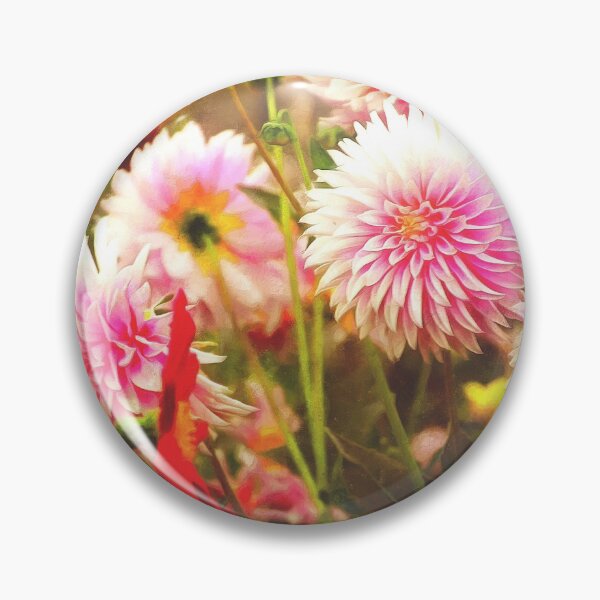 Item preview, Romantic Pink Dahlia Garden designed and sold by SeaChangeDesign.