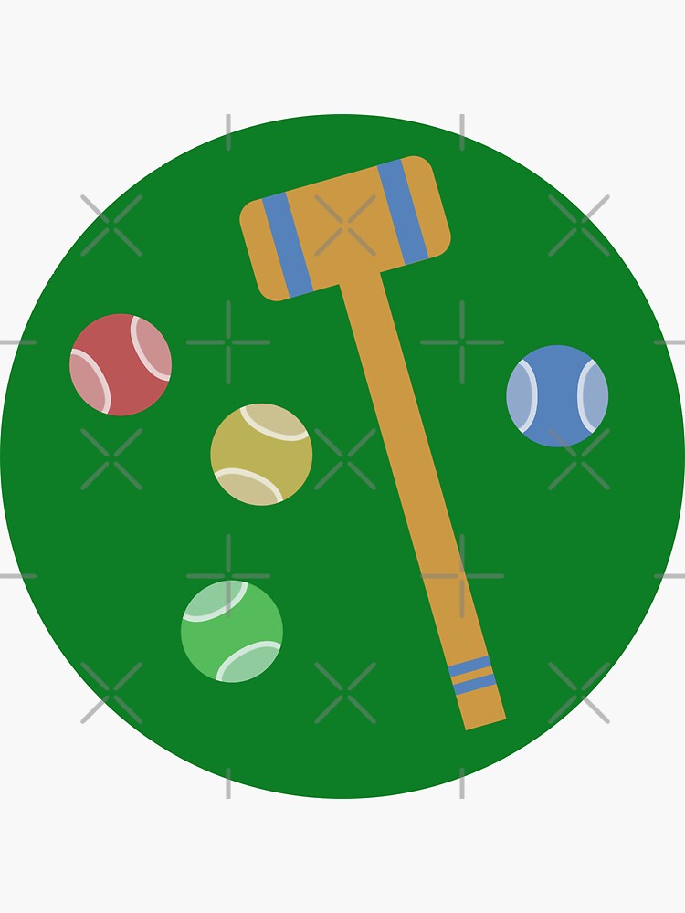 "Heathers Croquet Set" Sticker by matildawh Redbubble