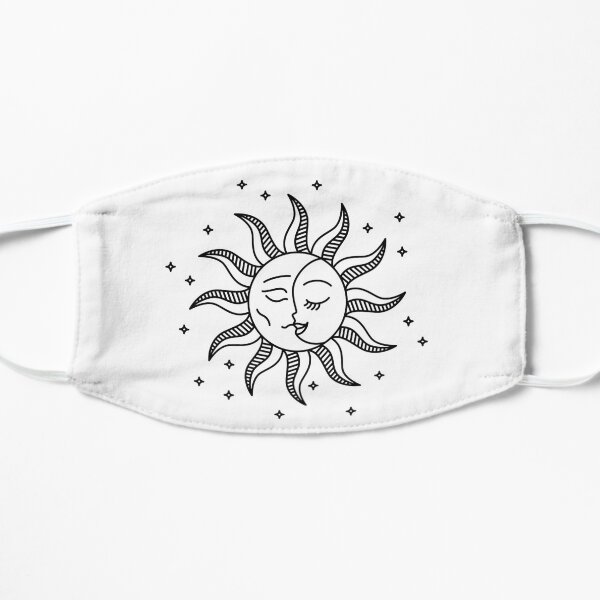Sun and moon T-shirt Flat Mask