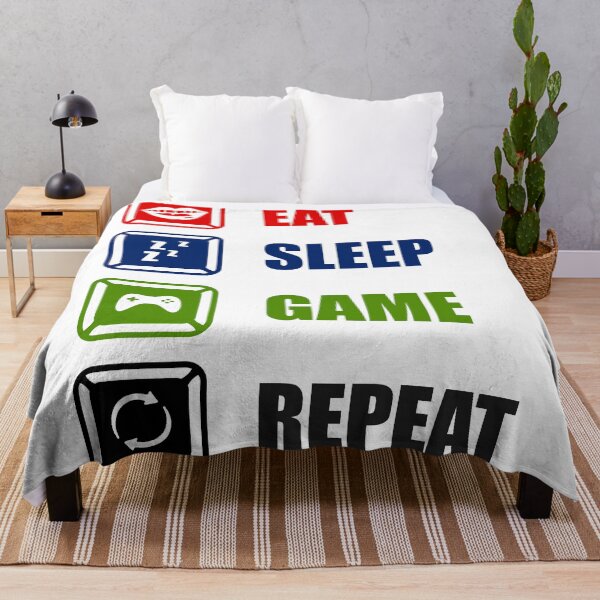 Item preview, EAT SLEEP GAME REPEAT designed and sold by teemaker24.