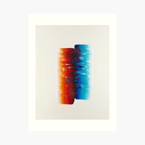 Lee ufan gradient red blue titans snk meme Art Print