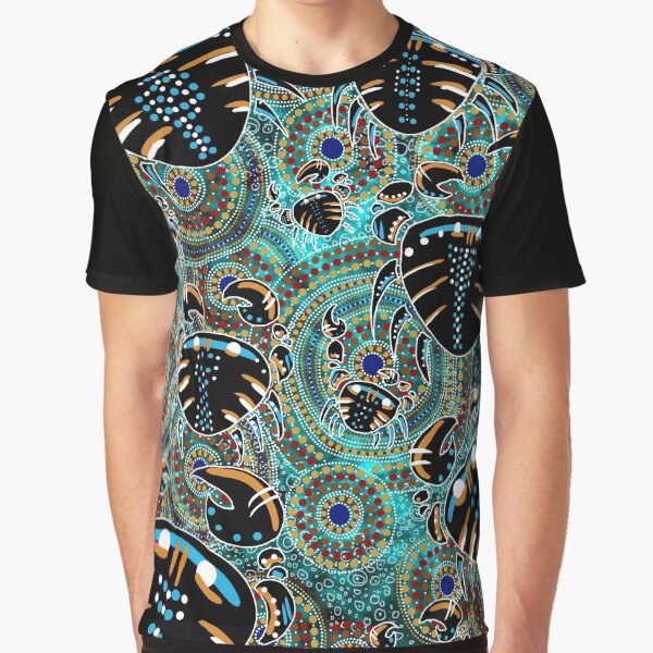 Aboriginal Crab Art Graphic T-Shirt