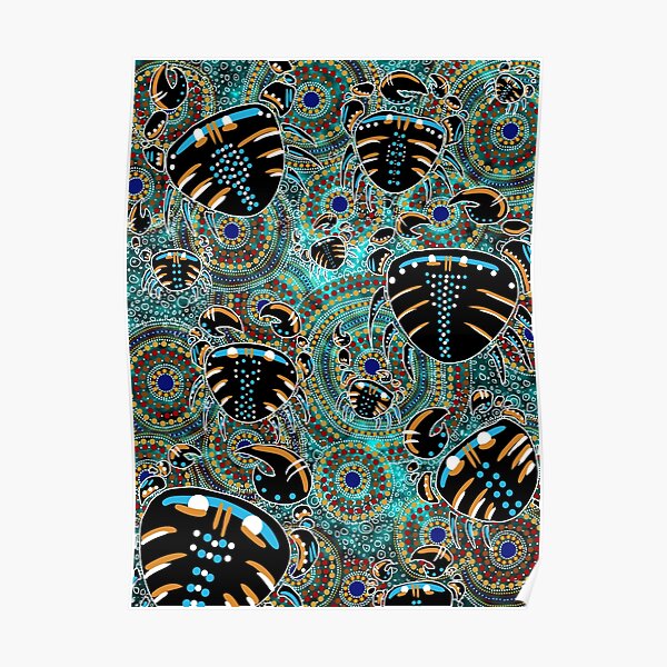 Art du crabe autochtone Poster
