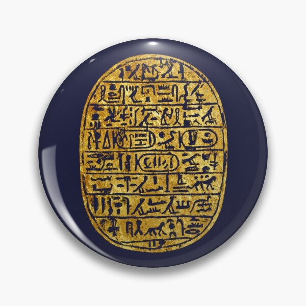 Item preview, Amunhotep III commemorative lion hunt scarab (underside text in gold)  designed and sold by DotorEaon.
