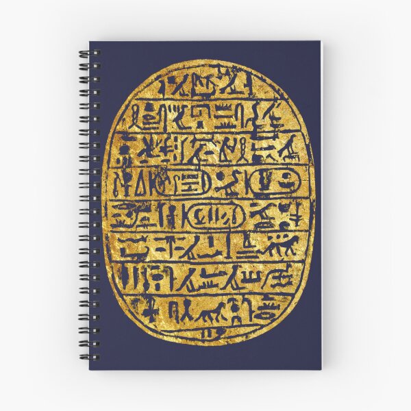Item preview, Amunhotep III commemorative lion hunt scarab (underside text in gold)  designed and sold by DotorEaon.
