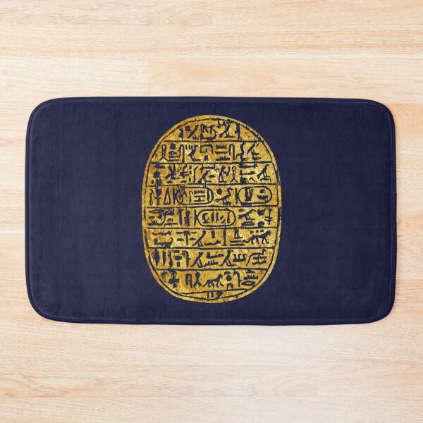 Item preview, Amunhotep III commemorative lion hunt scarab (underside text in gold)  designed and sold by DotorEaon.