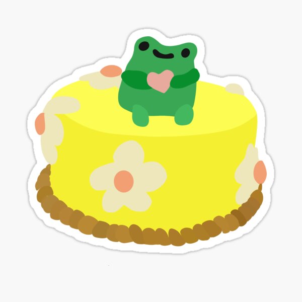 Sticker Gateau Grenouille Par Nicole Emma Redbubble