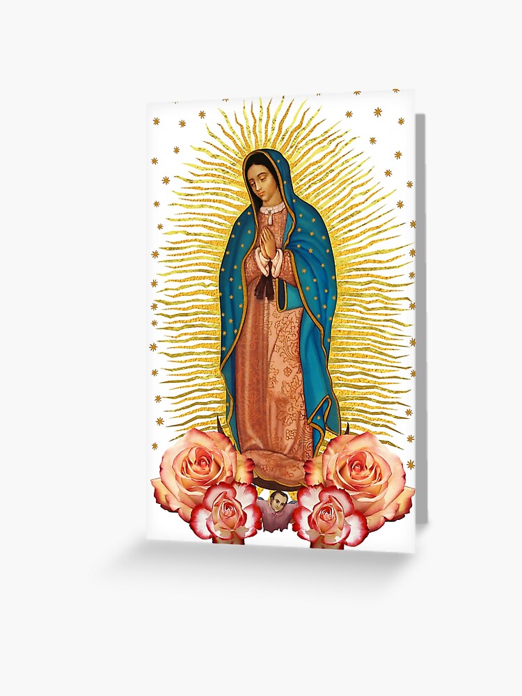 La Virgen De Guadalupe Mother Mary Madre de Dios Greeting Card by vagonart