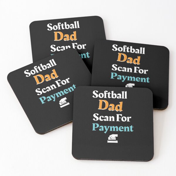 Item preview, Softball Dad scan for payment: family,birthday, dad,mom,father's day,funny,sport. designed and sold by comeonyassine21.