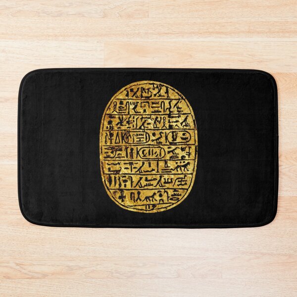 Item preview, Amunhotep III commemorative lion hunt scarab (underside text in gold 2) designed and sold by DotorEaon.