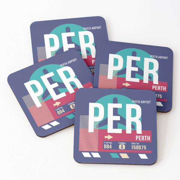 Item preview, Perth, Australia (PER) Airport Code Baggage Tag designed and sold by SLAG-Creative.
