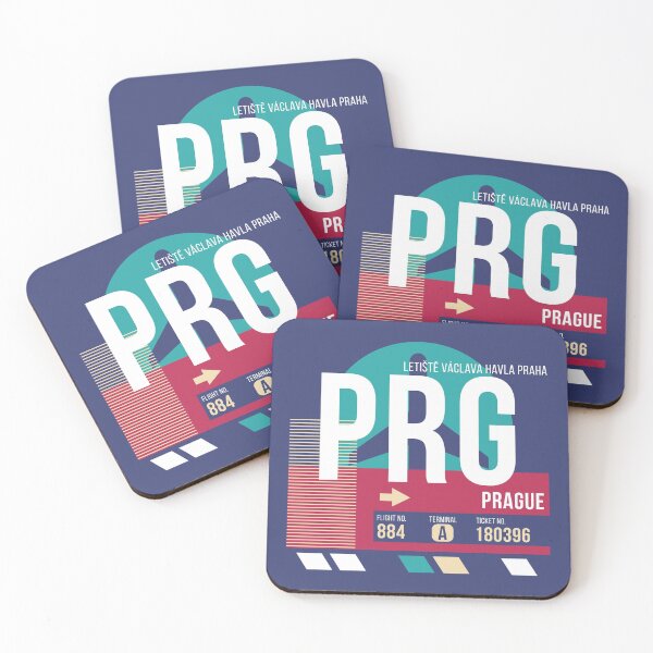 Item preview, Prague (PRG) Airport Code Baggage Tag designed and sold by SLAG-Creative.