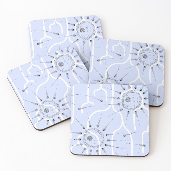 Item preview, Evo-Devo: Eggs and Sperm on Phylogenetic Tree Background (Blue) designed and sold by fogoosherie.