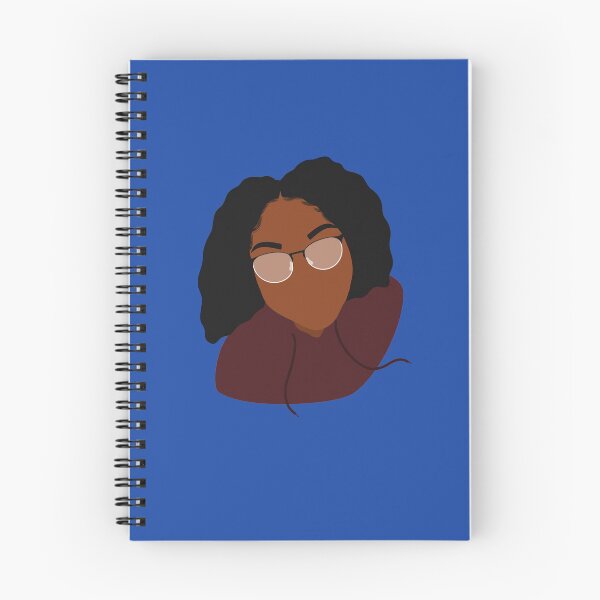 Item preview, Maroon Curly Hair Portrait Illustration - in Navy Blue designed and sold by SheGamerxo.
