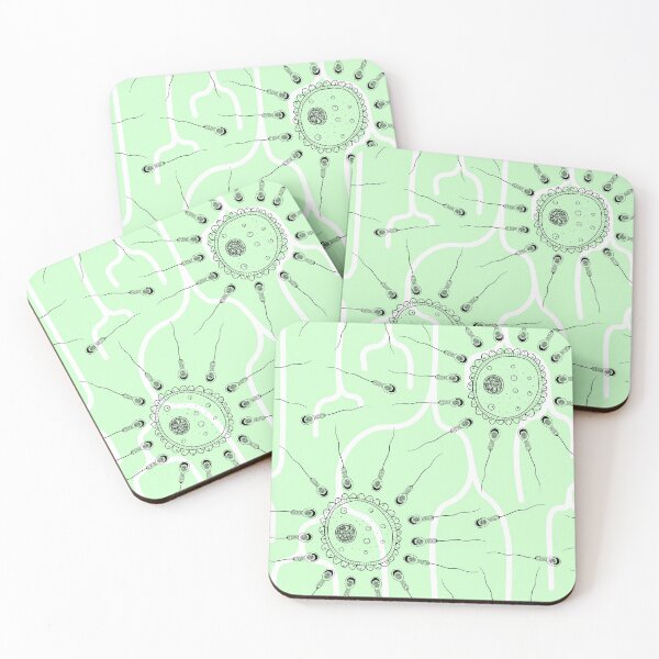 Item preview, Evo-Devo: Eggs and Sperm on Phylogenetic Tree Background (Green) designed and sold by fogoosherie.