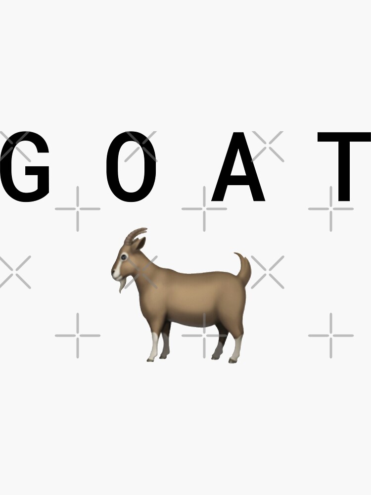 "GOAT emoji" Sticker for Sale by Primotees | Redbubble