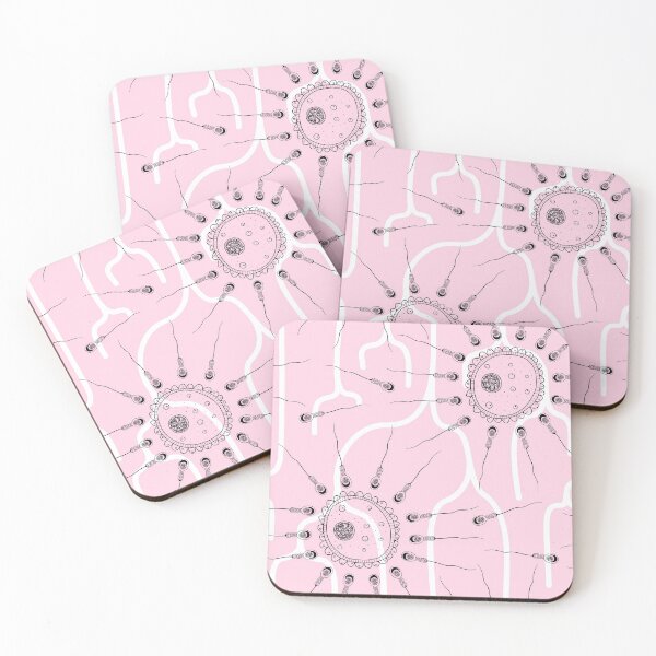 Item preview, Evo-Devo: Eggs and Sperm on Phylogenetic Tree Background (Pink) designed and sold by fogoosherie.