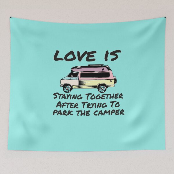Item preview, Funny Traveling Couple Gift,Love is Staying Together After Parking the Camper,funny backpackers lovers birthday gift designed and sold by Rassitni.