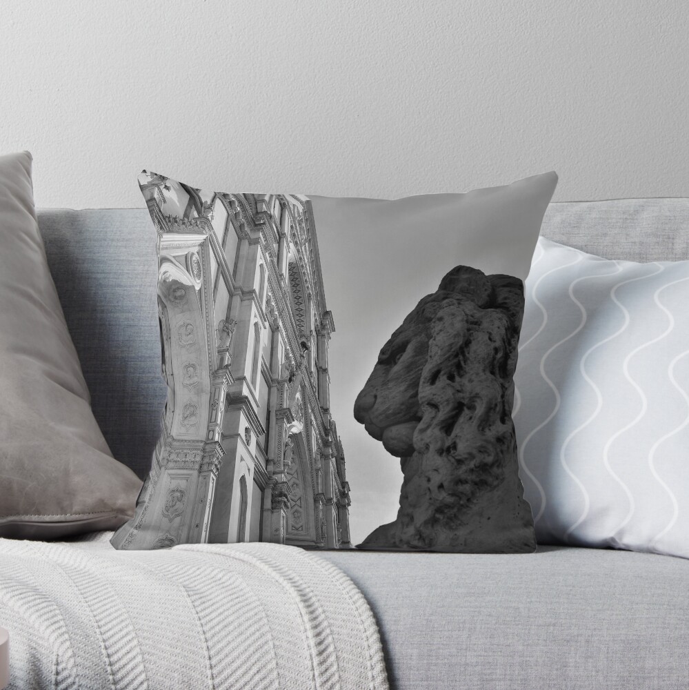 Guarding Santa Croce Throw Pillow