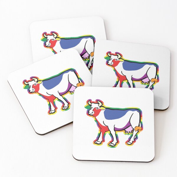 Item preview, Gay pride happy positive cow designed and sold by Captain-Jackson.