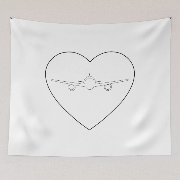 Item preview, Plain Heart and Plane Stencil designed and sold by StencilGifts.