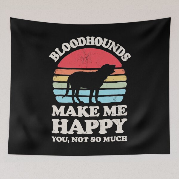 Artikelvorschau, Bloodhounds machen mich glücklich Sunset Retro Shirt für Männer Frauen Jungen Mädchen Kinder Hundeliebhaber Geschenke entworfen und verkauft von LiqueGifts.