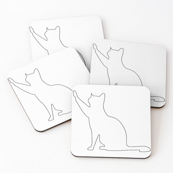 Item preview, Plain Cat Hi-Five Stencil designed and sold by StencilGifts.