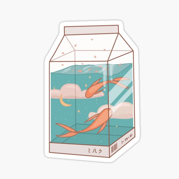 Item preview, Klarer Milchkarton Koi Fisch designed and sold by designsbyquail.