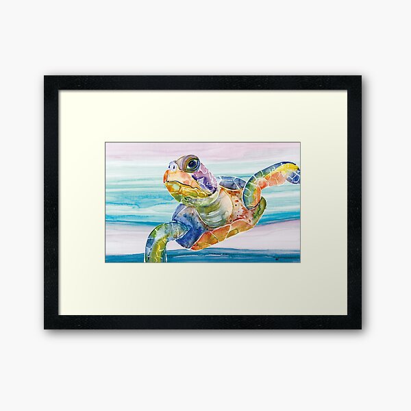 Lovely Turtle Framed Art Print