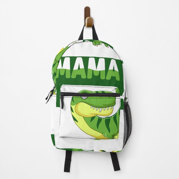 Item preview, Mamasaurus Dino green with baby dino on back - white background designed and sold by MagicStrawberry.