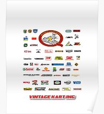 QVHK Vintage Karting Brands Poster
