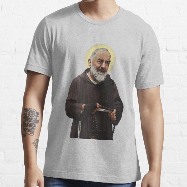 "Padre Pio (transparent background design)" Tshirt for Sale by